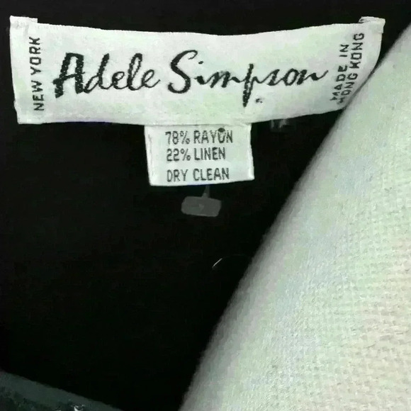 Black Midi Dress with Hold Buttons Vintage Adele Simpson Size 10 - Picture 4 of 5